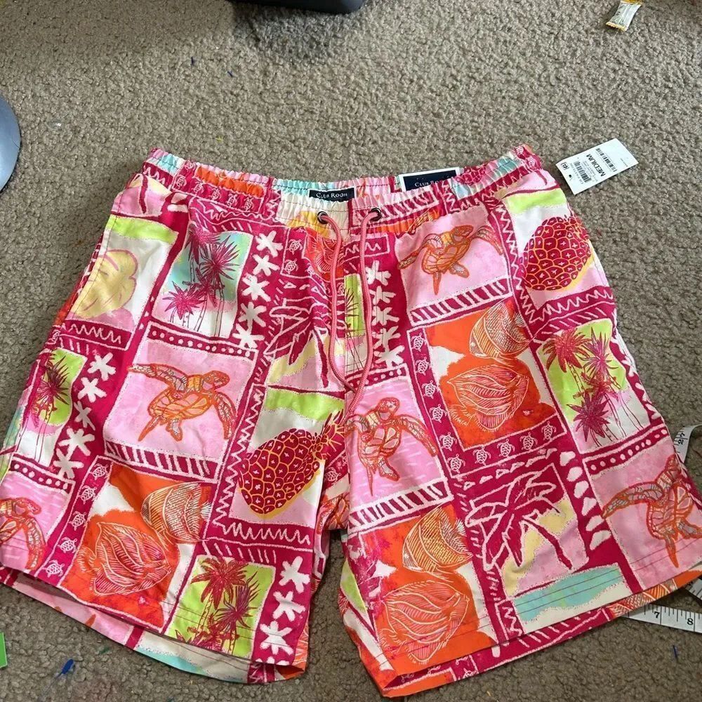 Club Room Ocean Sea Turtle Swim Trunks NWT